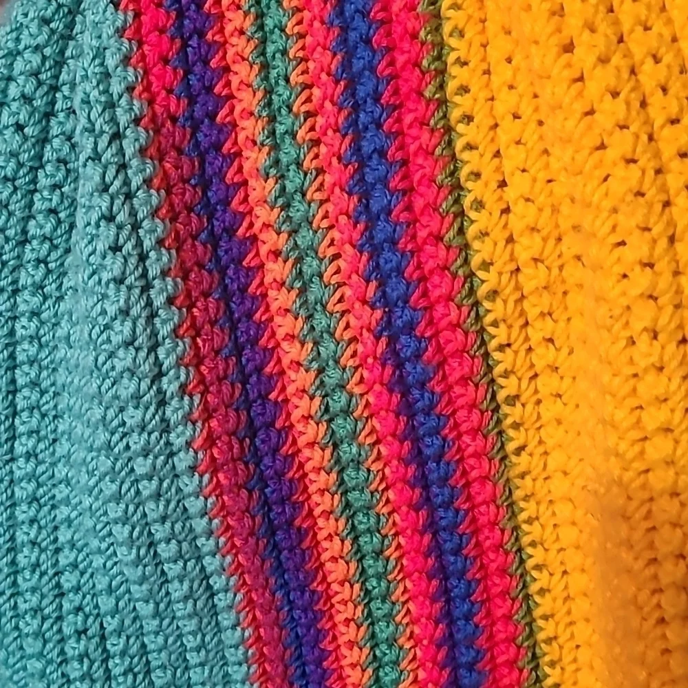 Hand Crafted Crochet Quilt New